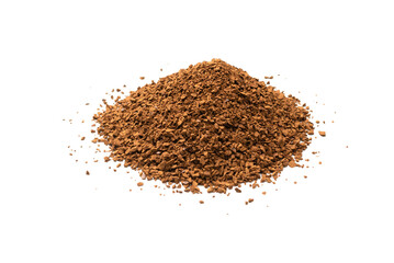 Instant coffee isolated on white background.