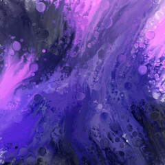 Blue and pink Abstract art acrylic pour texture background.