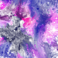 Multicoloured Abstract art acrylic pour texture background.