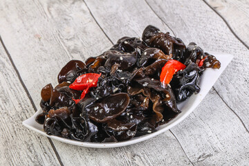 Pickled asian jelly ear fungus mushroom