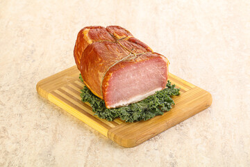 Delicous pork cured meat isolated