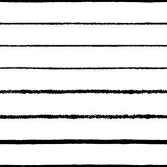 Black thin horizontal ink lines isolated on white background. Monochrome striped seamless pattern. Vector simple flat graphic hand drawn illustration. Texture.