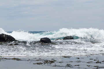 Exotic waves rushing towards the rocky coast (part 2)