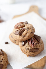 Tiramisu Cookies. set on cafe table.