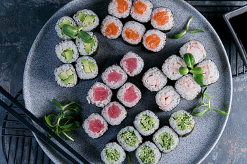 sushi on a plate