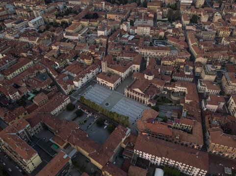Biella Panoramic View, Drone shot Italy, Biella