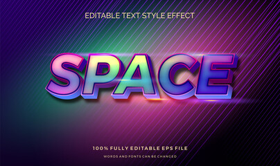 Modern editable text effect vibrant modern color shiny. Text style effect. Editable fonts vector files