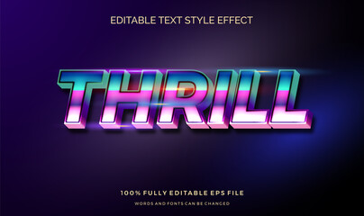 Obraz premium Modern editable text effect vibrant modern color shiny. Text style effect. Editable fonts vector files