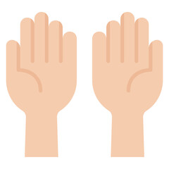Prayer Hand flat icon. Can be used for digital product, presentation, print design and more.
