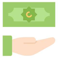 Gift money ramadan flat icon. Can be used for digital product, presentation, print design and more.