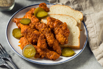 Homemade Spicy Nashville Hot Chicken Fingers