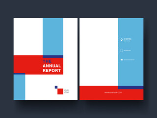 Business report cover vector print layout. Abstract modern geometric shape. Minimal illustration.