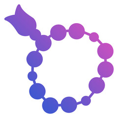 Tasbih flat gradient icon. Can be used for digital product, presentation, print design and more.