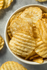 Salt and Pepper Crinkle Potato Chips