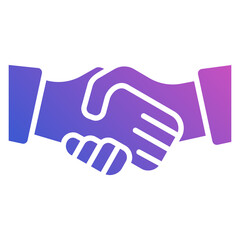 Hand shake ramadan flat gradient icon. Can be used for digital product, presentation, print design and more.