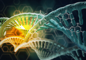 DNA molecules background