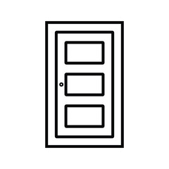 Door vector icon, Simple, flat design for web or mobile app