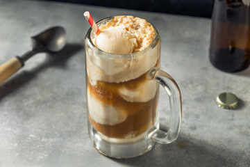 Cold Frozen Root Beer Float
