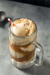 Cold Frozen Root Beer Float
