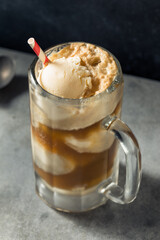 Cold Frozen Root Beer Float