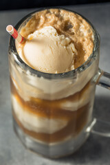 Cold Frozen Root Beer Float