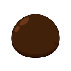 Chocolate ball cartoon vector. Chocolate ball on white background.