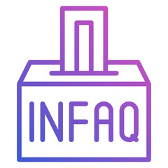 Infaq Box line gradient icon. Can be used for digital product, presentation, print design and more.