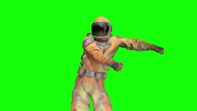 american astronaut is dancing that meme dance