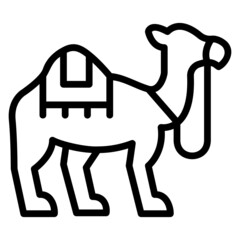 Camel line icon. Can be used for digital product, presentation, print design and more.