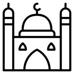 Mosque line icon. Can be used for digital product, presentation, print design and more.