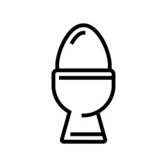 egg cup line icon vector. egg cup sign. isolated contour symbol black illustration