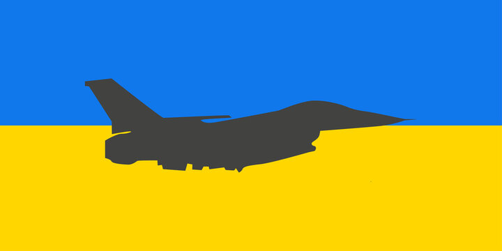 Ghost of Kyiv plane ukraine flag