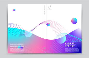 Annual Business Flyer design book cover templates vector, Leaflet presentation 