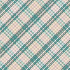 Seamless tartan plaid pattern with texture and pastel color.