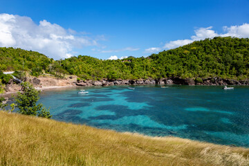 Fototapeta na wymiar Bay Grande Baie, Terre-de-Bas, Iles des Saintes, Les Saintes, Guadeloupe, Lesser Antilles, Caribbean.