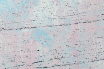 abstract grunge background: rough linen canvas thinly coated with light tinted primer, short focus, blur. Temporary object.