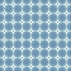 blue and white Ikat indian and vintage ethnic fabric pattern background, seamless decoration textile ornament Asian traditional art design