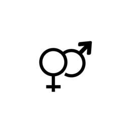Icon logo design men women wc toilet symbol - obrazy, fototapety, plakaty