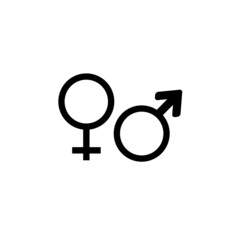 Icon logo design men women wc toilet symbol - obrazy, fototapety, plakaty