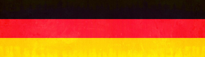 Deutsche Flagge - Rustikale Betonwand Textur, eingefärbt in den Farben von der Flagge von Deutschland