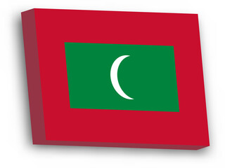 3D vector flag of Maldives