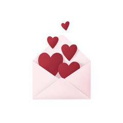 Love message illustration. 
Romantic letter. Happy valentines day