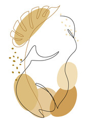 Lady figure silhouettes in modern one line style. The girl is overweight. Continuous line drawing, aesthetic home decor outline, posters, wall art, stickers, logo. Vector illustration.