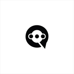 letter q logo vector communication template