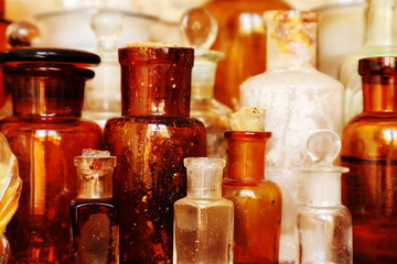 Antique Medicine Bottles, 1800s Victorian Era