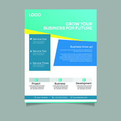 corporate business flyer design with creative art design