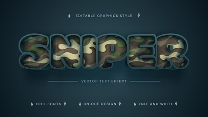 Military War - Editable Text Effect, Font Style