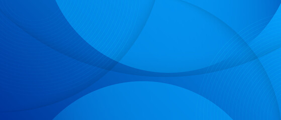 Fototapeta premium Abstract blue banner background. Vector technology concept long banner for social media post, presentation