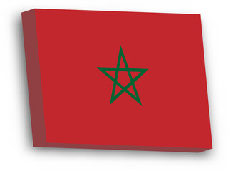 3D vector flag of Morocco