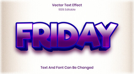 editable text effect, Friday style